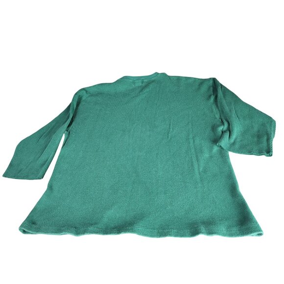 Eddie Bauer Crew Neck Sweater Men Sz XXL Green WPL9647 Waffle Knit Work Winter - Picture 7 of 7